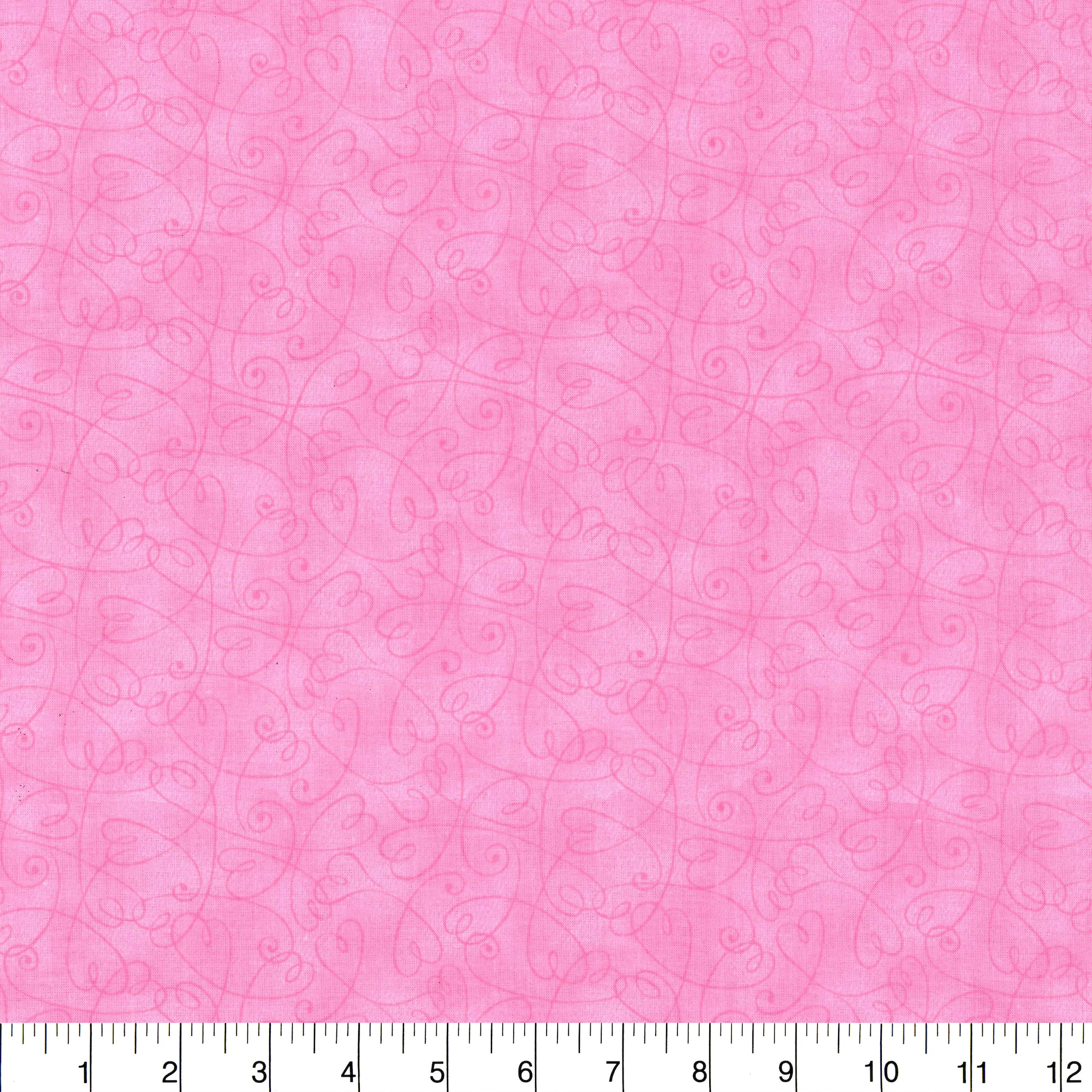 Fabric Traditions Pink Tonal Swirl Hearts Cotton Fabric